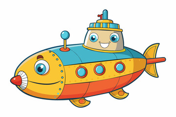 Fototapeta premium submarine vector illustration