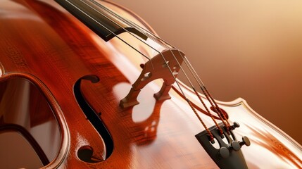 close up view of cello generative ai