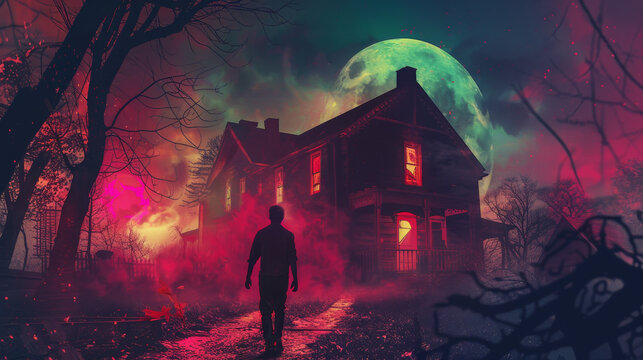Haunted Retro: 80s Horror Movie Poster Design
