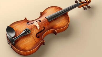 Fototapeta na wymiar violin close up view generative ai