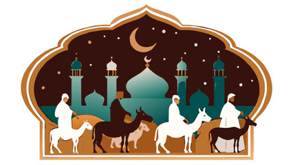 eid-al-adah-festival-greeting-card vector illustration