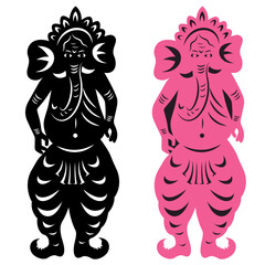 Hindu God Ganesha, Vector Illustration of Lord Ganesha or Ganpati, Hindu god lord ganesha vector art