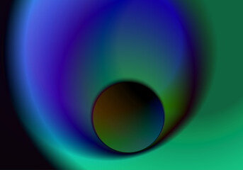 Fondo de pantalla. Fondo abstracto en azul y verde. Caracola. Agujero