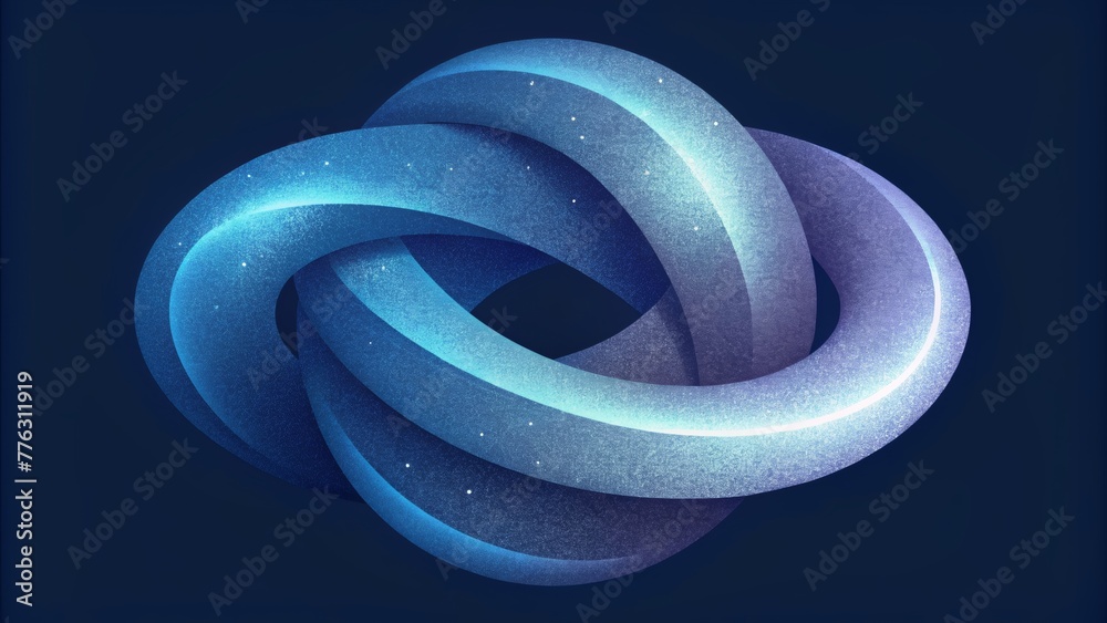 Aufkleber Smooth undulating lines of light intertwining and overlapping in a seamless flow.