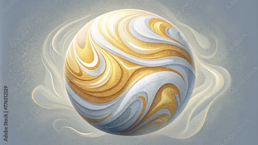 Poster like a piece of abstract art gilded marble evokes a sense of wonder and sophistication with its swir