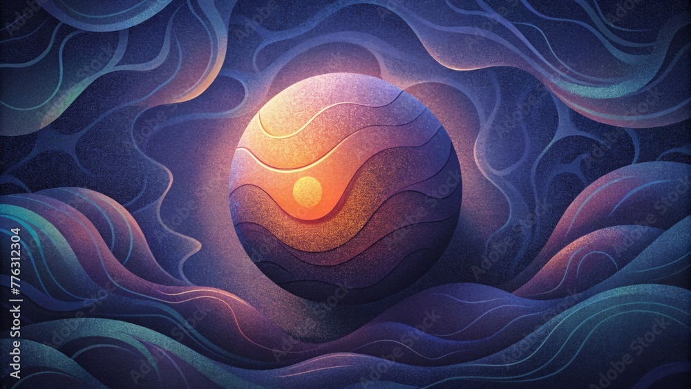 Poster A smooth transition from light to dark tones marred by a chaotic overlay of distorted lines and shapes.