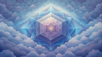 A kaleidoscope of geometric fog in various hues creating a mesmerizing and hypnotic visual experience. - obrazy, fototapety, plakaty