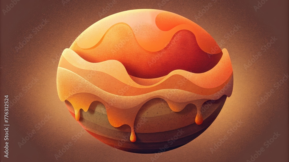 Fototapete soft melting shapes in warm earth tones add a touch of coziness to an otherwise geometrically precis