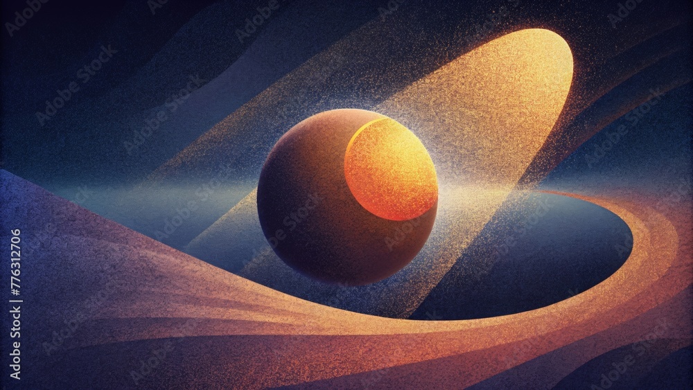 Poster playful interplay of light and shadow just like the playful dance between the sun and moon during a 