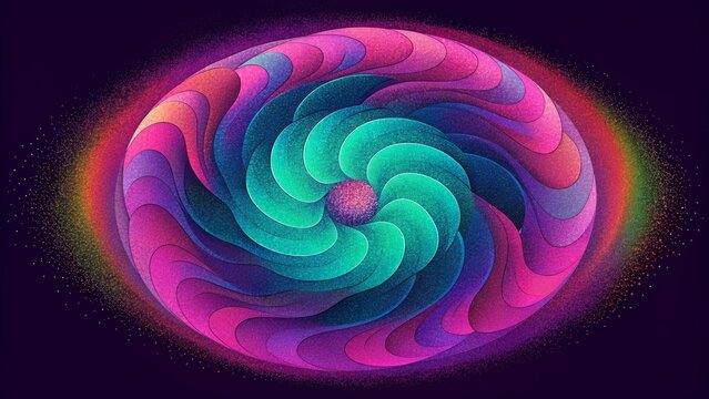 A swirl of vibrant pinks purples and greens reminiscent of a psychedelic acidwashed pattern.