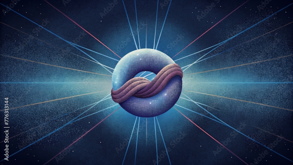 Aufkleber suspended threads stretched taut and shimmering with invisible energy illustrating the tension and s