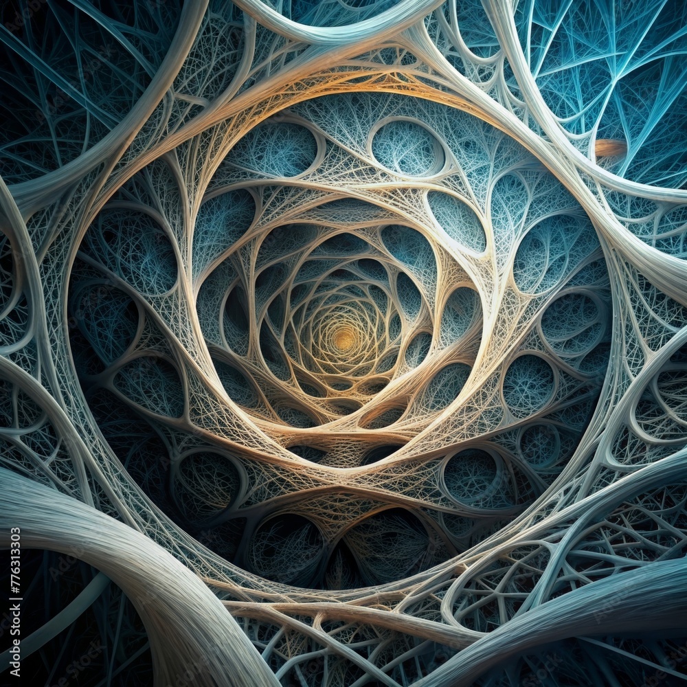 Fototapete A breathtaking tangle of lines and curves evoking the intricate interconnectedness of a web.