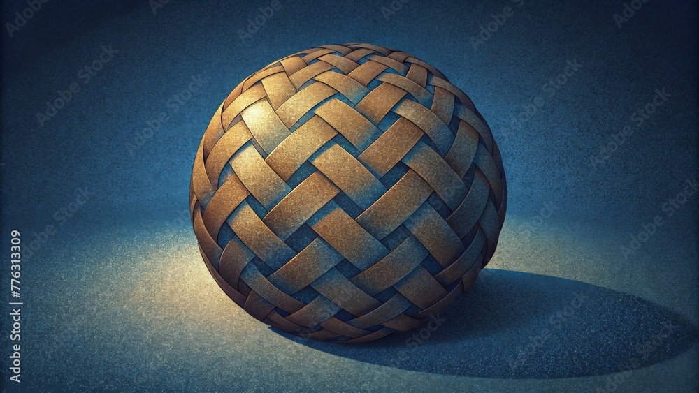 Poster A play of light and shadow on a woven surface adding depth and dimension to the texture.