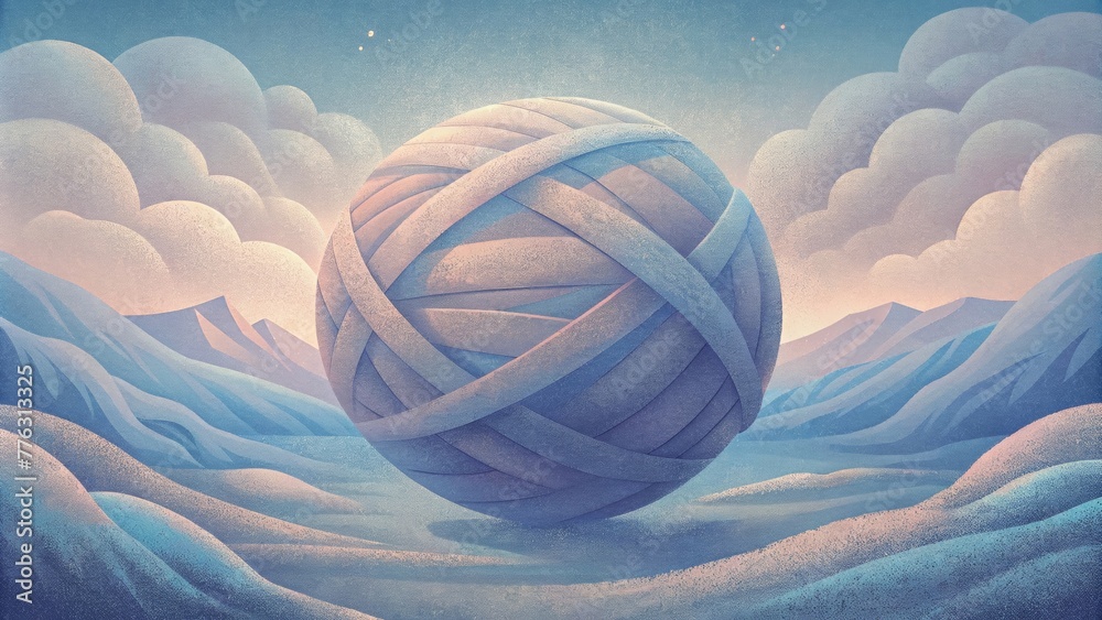 Poster A hazy dreamlike depiction of a rustic weave adding a touch of whimsy to any space.
