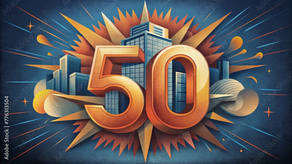 Poster a dynamic burst of lines and shapes reminiscent of a chaotic cityscape or bustling street scene.