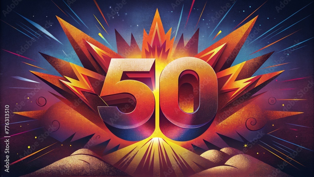 Poster A symphony of vibrant shades seemingly in constant motion creating a lively and energetic composition.