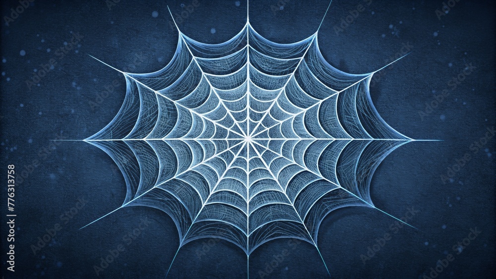 Poster A delicate web of intricate chalk lines like a spiders web stretched across a chalkboard.