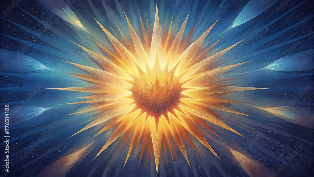Poster A radiant explosion frozen in time with each ray a brushstroke adding to the abstract masterpiece.