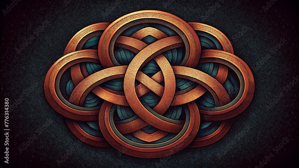 Poster An intricate web of intertwining patterns comes to life forming a textured tapestry.