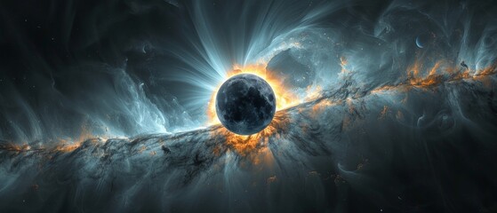 Background, astronomical phenomenon - a full solar eclipse