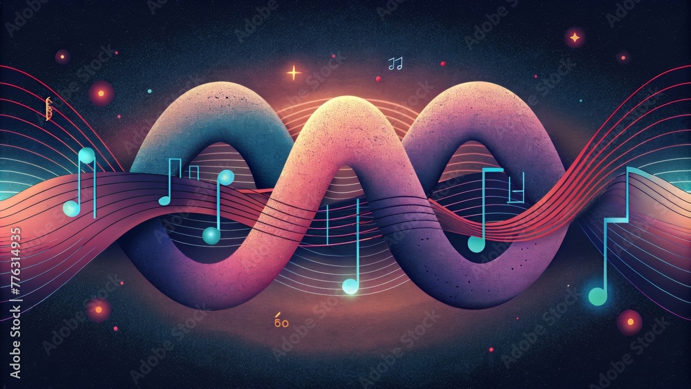 Poster An everevolving melody formed by the repetition and variation of waveform echoes.