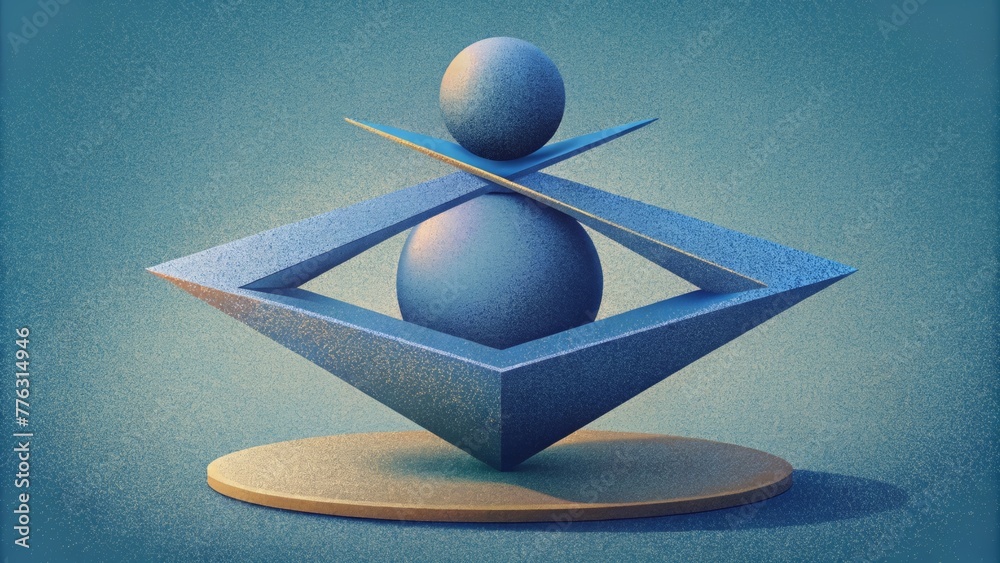 Poster A carefully balanced arrangement of angular forms mirroring the precise control and directionality of angular momentum.