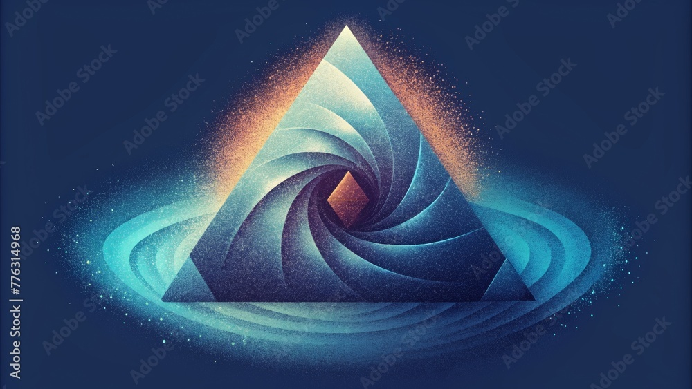 Fototapete A staccato rhythm of triangular shapes in constant motion capturing the inherent momentum and fluidity of angular momentum.