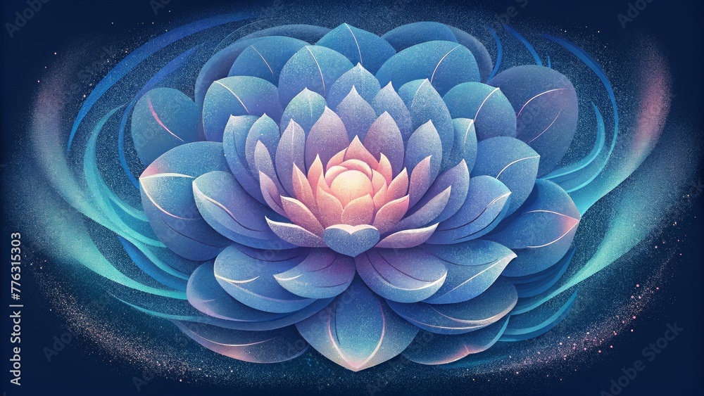 Poster A symphony of graceful curves and dynamic lines come together in a mesmerizing display of a radiant bloom.