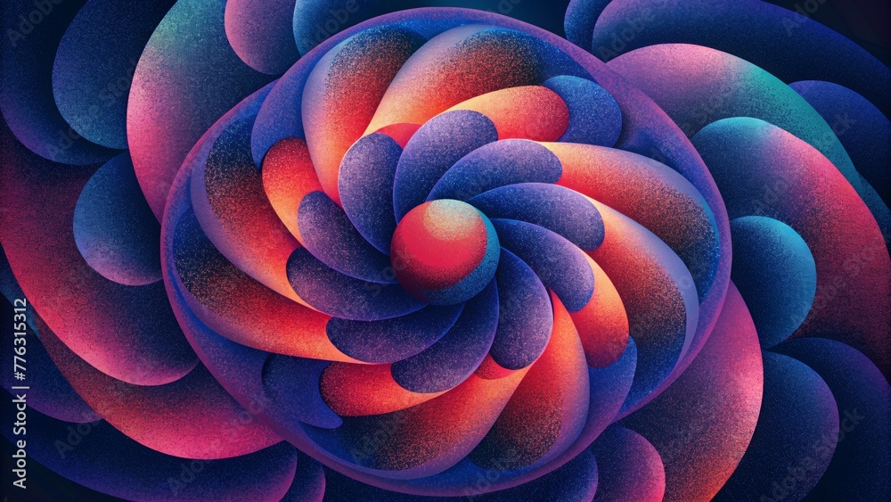 Poster Bold and contrasting colors clash and blend together forming a structured chaos that is mesmerizing to observe.