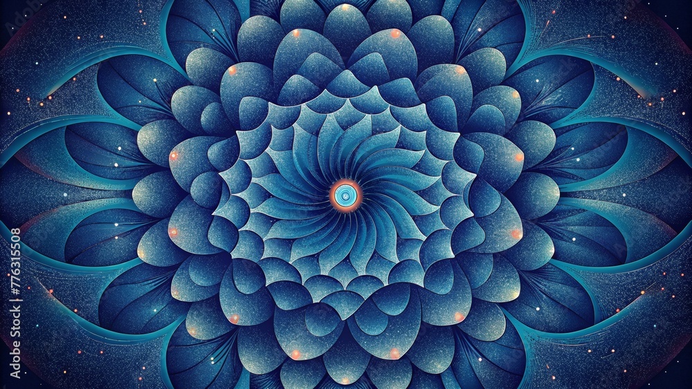 Poster a kaleidoscope of circular illusions blurring together into a brilliant display.