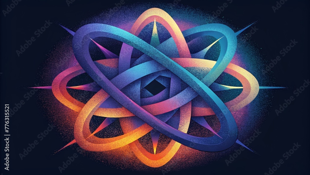 Poster a tangled web of abstract lines and shapes infused with vibrant graffiti colors representing the cha