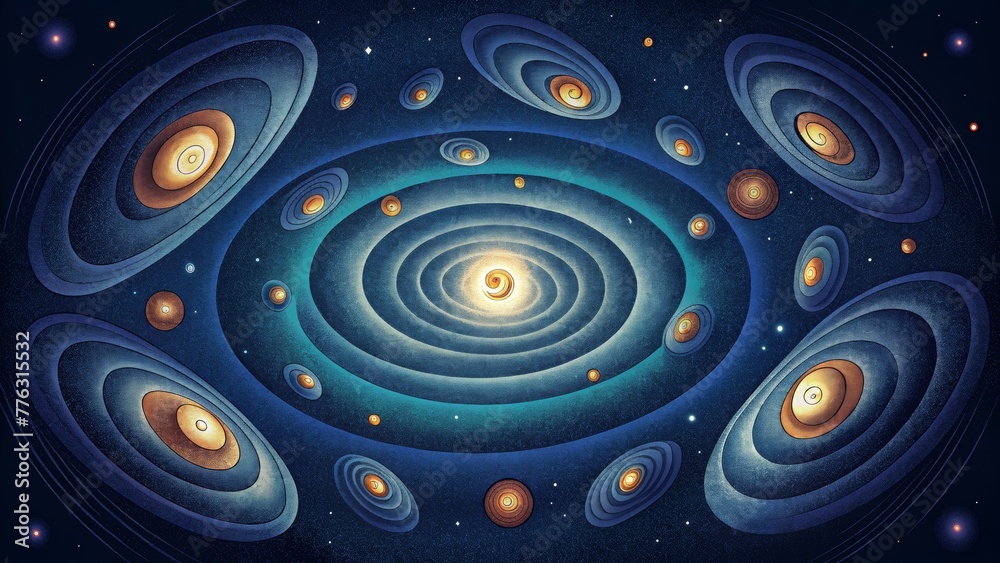Aufkleber A galaxy of circular patterns each one more intriguing than the last.
