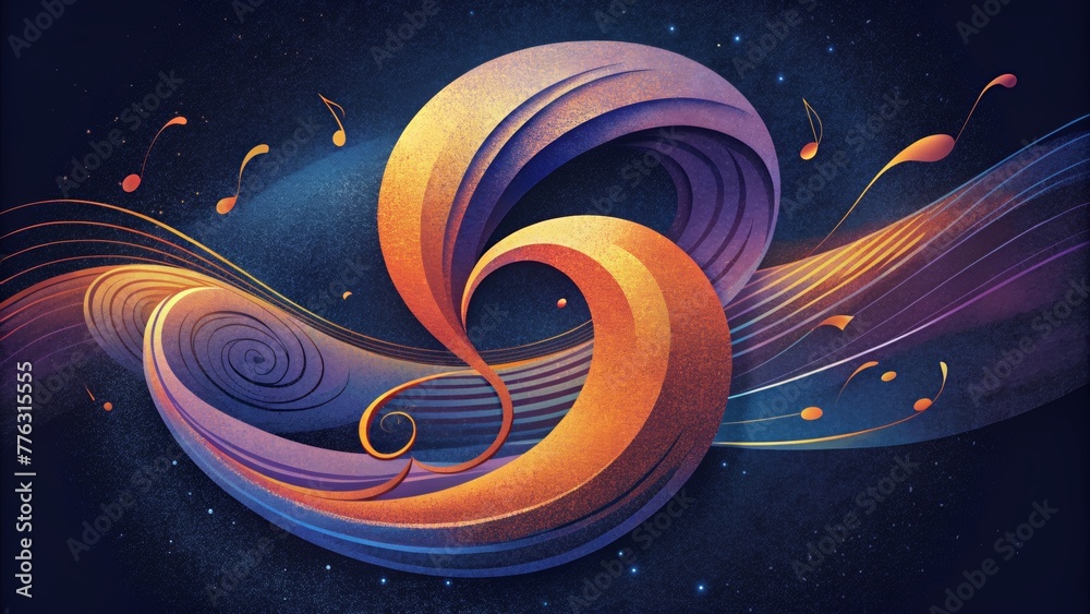 Poster Like a symphony in motion the swirls flow and crescendo in a beautiful display.