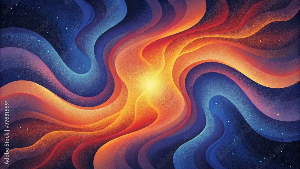 Aufkleber A pulsating gradient of warm and cool tones mimicking the constant flow and change of through arteries.