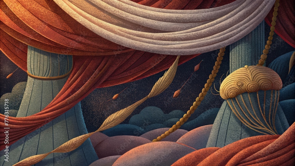Poster the delicate strands of silk each one a unique and delicate thread in a grand tapestry.