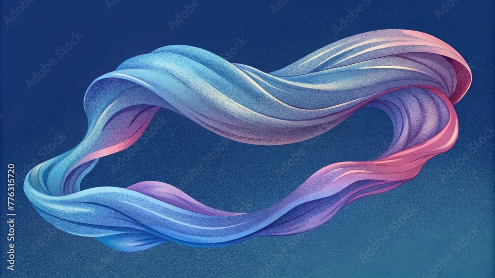 Poster the fluid movement of silk gently gliding and intertwining in a harmonious melody.