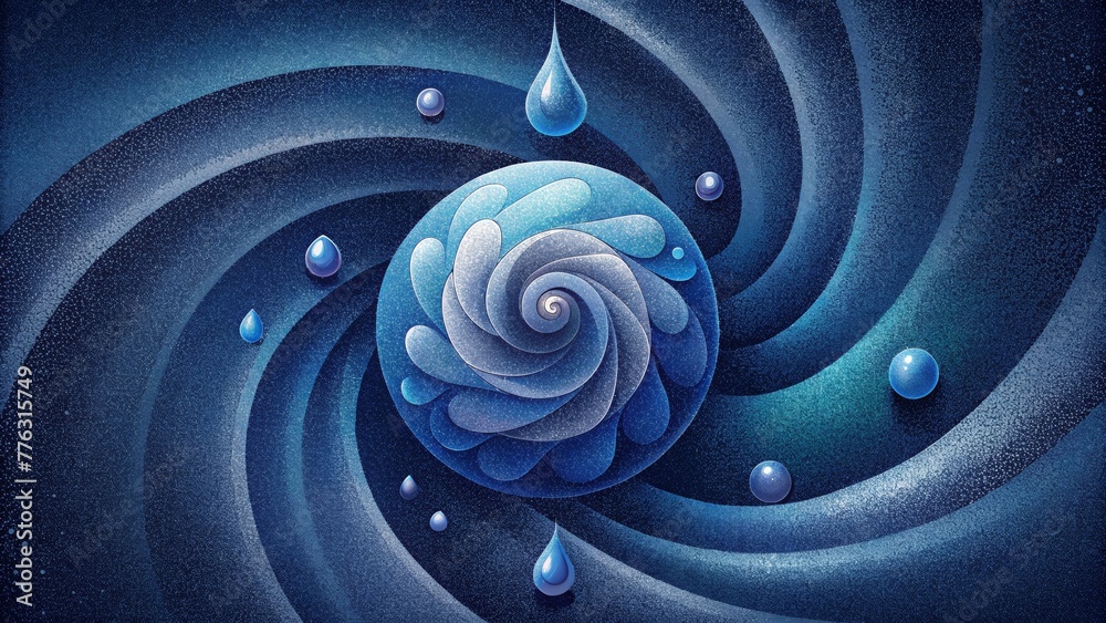 Aufkleber A swirl of dazzling digital dewdrops cascading down a screen creating a surreal and mesmerizing visual display.