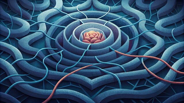 The intricate maze of silk threads each one a symbol of patience and craftsmanship creating a masterpiece of art and beauty.