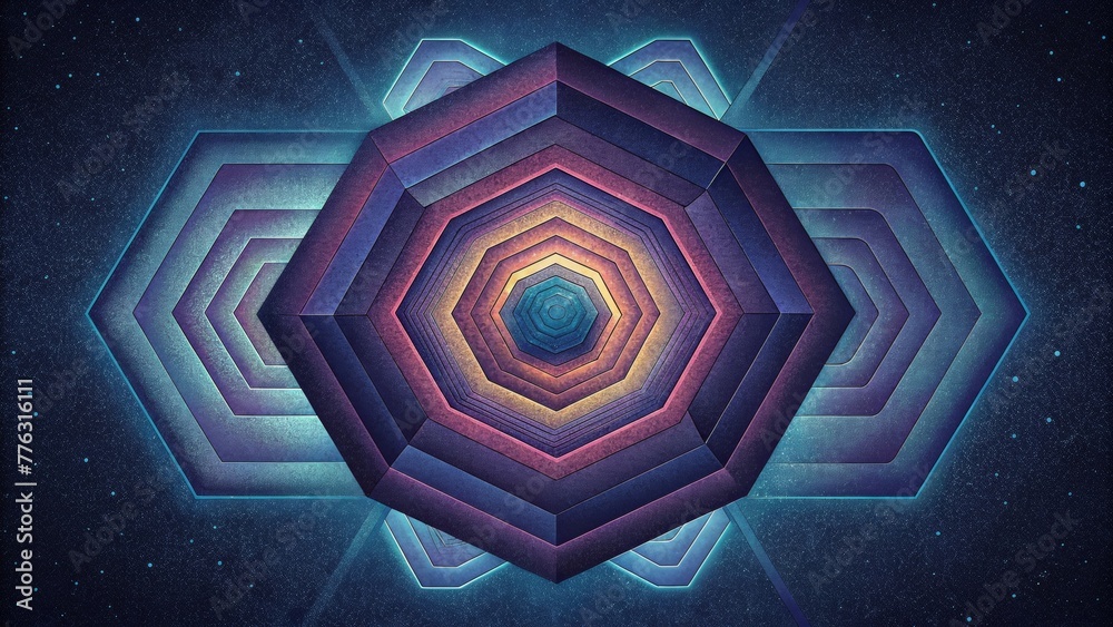 Aufkleber A visual feast of hypnotic hexagons commanding your attention and holding it in a trancelike state.