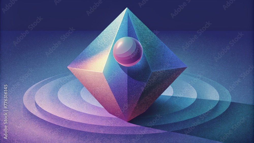 Poster A mesmerizing dance of light and shadow playing across the sharp edges and smooth surfaces of crystal clarity.