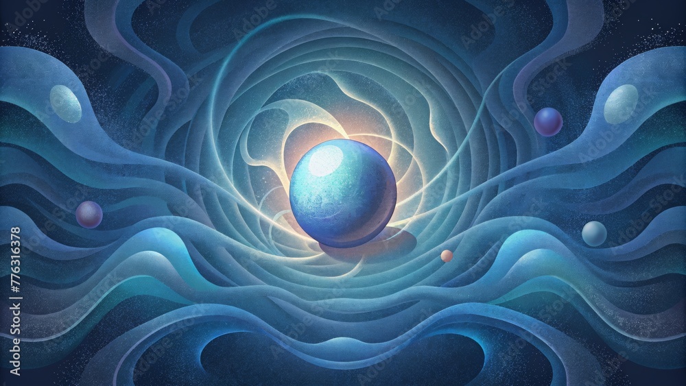 Fototapete Fluid and everchanging an abstract representation of ethereal energy pulsating and vibrating with unseen force.