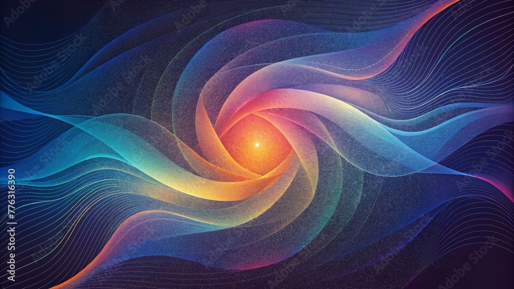 Aufkleber An abstract canvas of lines and curves where each stroke shifts and glimmers with a unique spectral energy.