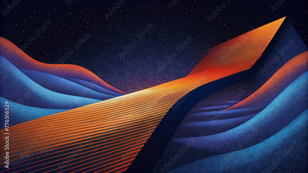 Aufkleber A linear flow of bold and contrasting lines that create a strong visual impact and evoke a sense of movement.