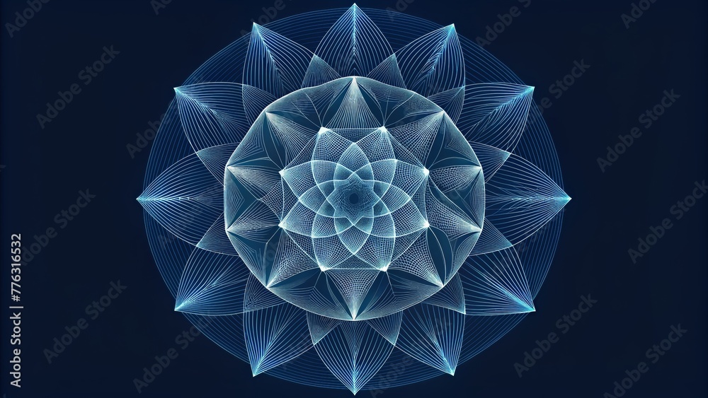 Fototapete A delicate and intricate pattern of intersecting lines that create a mesmerizing and hypnotic effect.