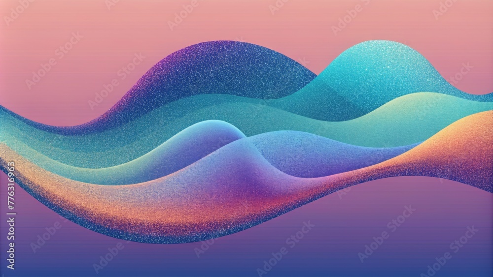 Aufkleber Like a gentle breeze the halftone dots delicately mix and shift creating a harmonious flow of color.