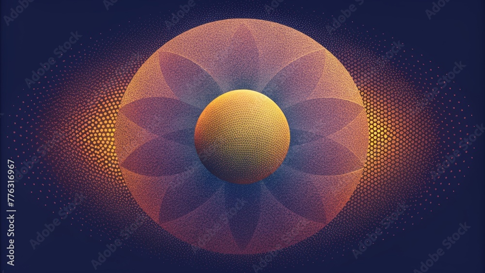 Poster The halftone dots like a wellorchestrated choir produce a harmonious symphony of shades and patterns.