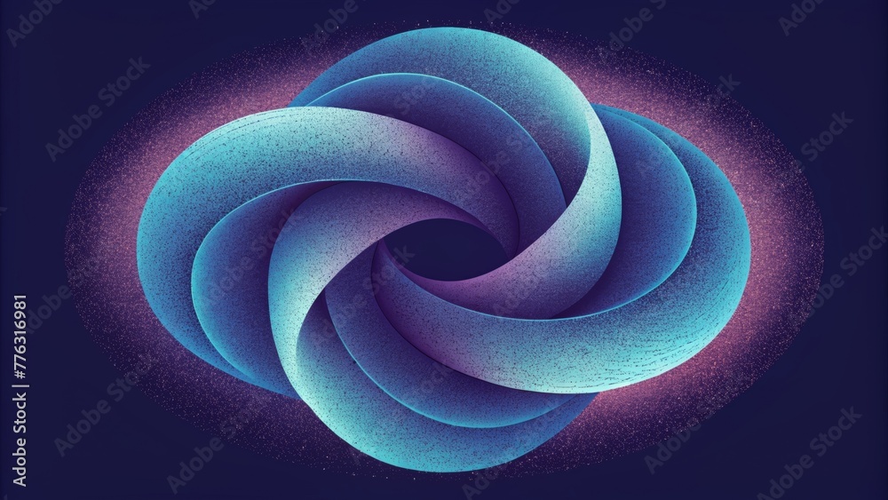 Poster The illusion of movement is captured in a series of overlapping  swirls creating a sense of depth and dimension.