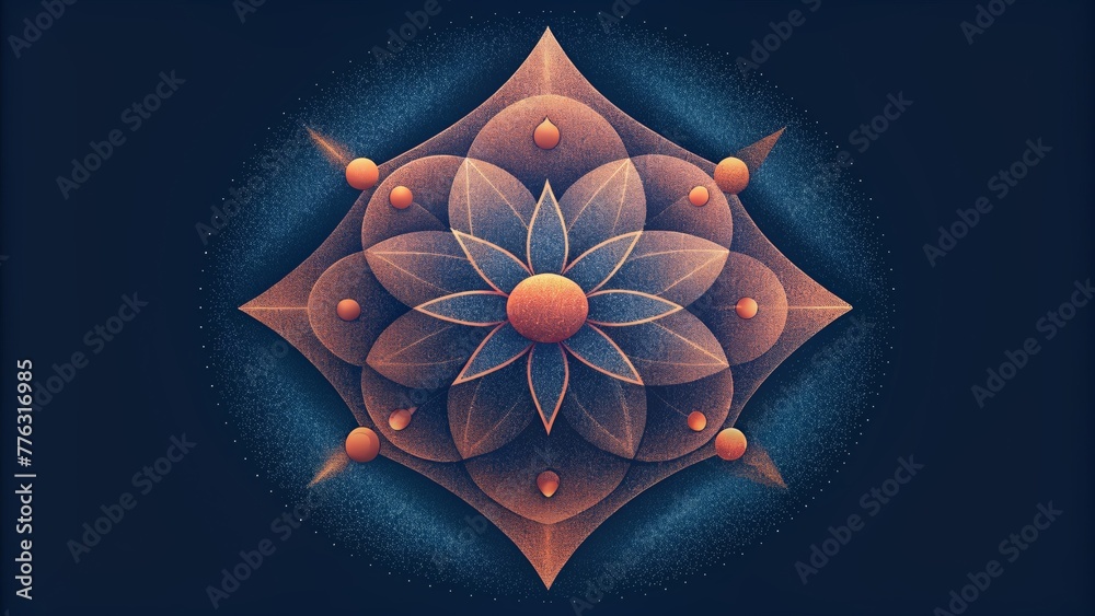 Poster A sophisticated display of halftones their intricate patterns coming together to form a harmonious tapestry.