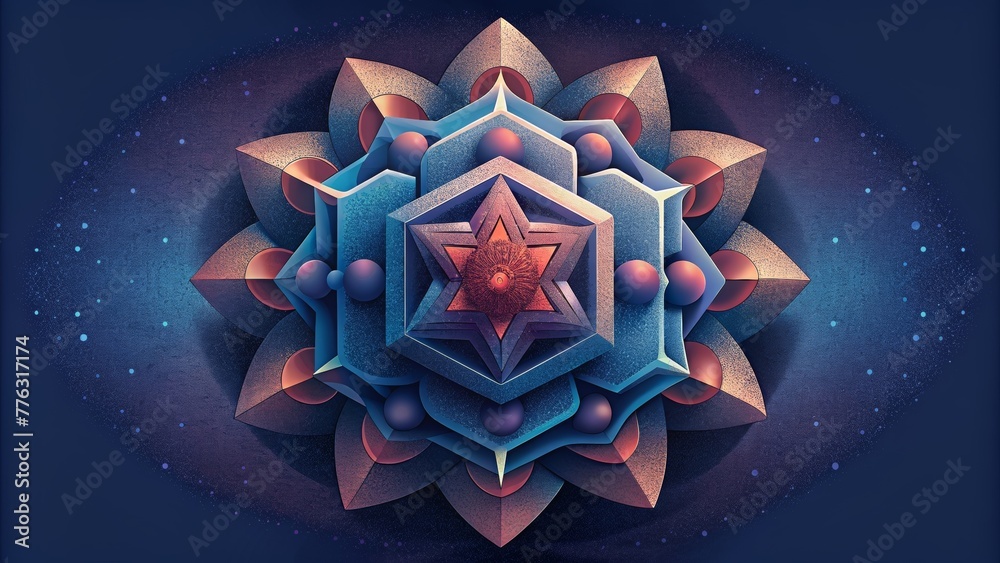 Aufkleber An intricately layered design playing with depth and perception to create a mindbending effect.