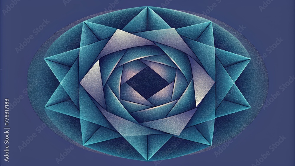 Poster Jagged lines overlapping and intertwining creating a sense of depth and dimension.